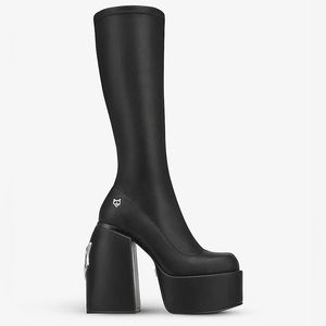 Naked Wolfe Black Spice Platform Tall Boot Size 6